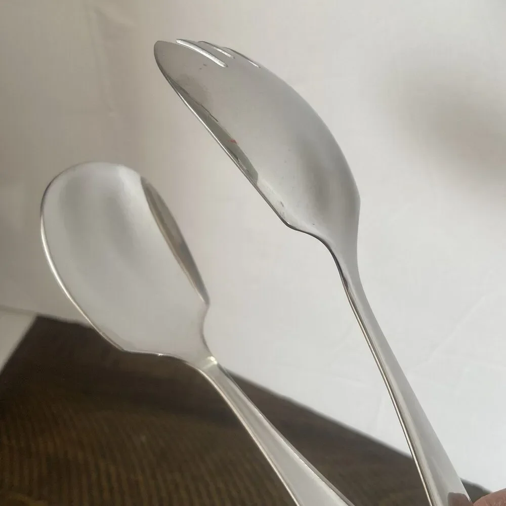 Yamazaki Hospitality Basic Salad Server Tongs Stainless Steel Spoon/Fork